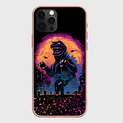 Чехол для iPhone 12 Pro Max GODZILLA, цвет: 3D-светло-розовый