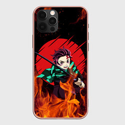 Чехол для iPhone 12 Pro Max KIMETSU NO YAIBA, цвет: 3D-светло-розовый