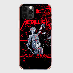 Чехол для iPhone 12 Pro Max Metallica, цвет: 3D-светло-розовый