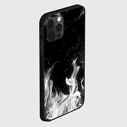 Чехол для iPhone 12 Pro Max БЕЛЫЙ ОГОНЬ, цвет: 3D-черный — фото 2