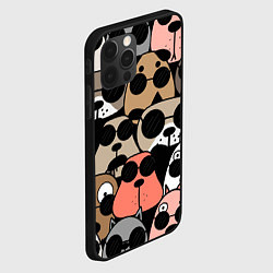 Чехол для iPhone 12 Pro Max Серьезные псы, цвет: 3D-черный — фото 2