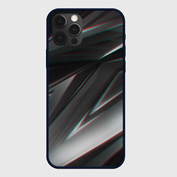 Чехол для iPhone 12 Pro Max GEOMETRY STRIPES GLITCH, цвет: 3D-черный