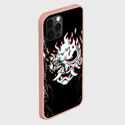 Чехол для iPhone 12 Pro Max CYBERPUNK 2077 SAMURAI GLITCH, цвет: 3D-светло-розовый — фото 2