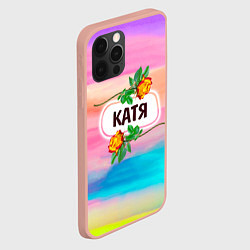 Чехол для iPhone 12 Pro Max Катя, цвет: 3D-светло-розовый — фото 2