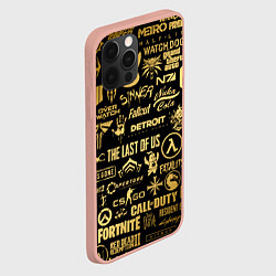 Чехол для iPhone 12 Pro Max ЛОГОТИПЫ ИГР, цвет: 3D-светло-розовый — фото 2