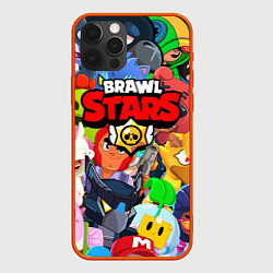 Чехол для iPhone 12 Pro Max BRAWL STARS ВСЕ БРАВЛЕРЫ, цвет: 3D-красный