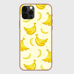 Чехол для iPhone 12 Pro Max Банана, цвет: 3D-светло-розовый