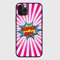 Чехол для iPhone 12 Pro Max Super Girl, цвет: 3D-черный