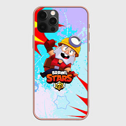 Чехол для iPhone 12 Pro Max Brawl Stars Dynamike, цвет: 3D-светло-розовый