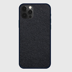 Чехол для iPhone 12 Pro Max Текстура черная кожа рельеф, цвет: 3D-черный