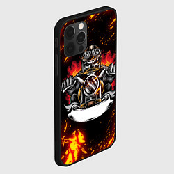 Чехол для iPhone 12 Pro Max Fire Biker Z, цвет: 3D-черный — фото 2