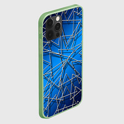 Чехол для iPhone 12 Pro Max Треугольники, цвет: 3D-салатовый — фото 2