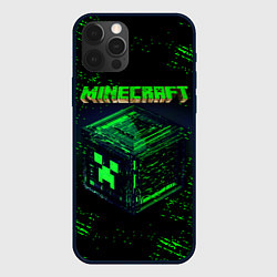 Чехол для iPhone 12 Pro Max MINECRAFT, цвет: 3D-черный