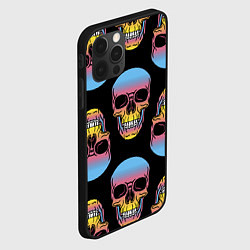 Чехол для iPhone 12 Pro Max Neon skull!, цвет: 3D-черный — фото 2
