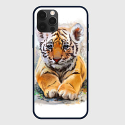 Чехол для iPhone 12 Pro Max Tiger Art, цвет: 3D-черный