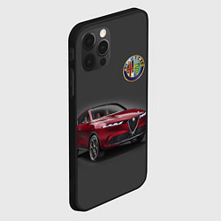 Чехол для iPhone 12 Pro Max Alfa Romeo - Italy, цвет: 3D-черный — фото 2
