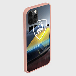 Чехол для iPhone 12 Pro Max Lamborghini - Italy, цвет: 3D-светло-розовый — фото 2