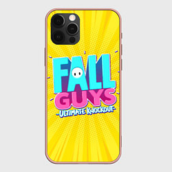Чехол для iPhone 12 Pro Max Fall Guys, цвет: 3D-светло-розовый