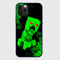 Чехол для iPhone 12 Pro Max MINECRAFT CREEPER, цвет: 3D-черный