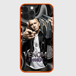 Чехол для iPhone 12 Pro Max Eminem-Venom, цвет: 3D-красный