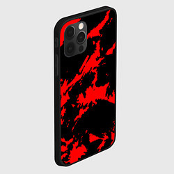 Чехол для iPhone 12 Pro Max Красный на черном, цвет: 3D-черный — фото 2