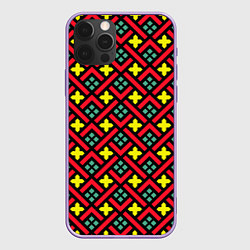 Чехол для iPhone 12 Pro Max Abstract cross armor, цвет: 3D-сиреневый