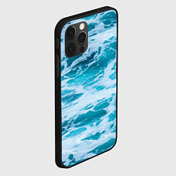 Чехол для iPhone 12 Pro Max Вода волны пена море, цвет: 3D-черный — фото 2