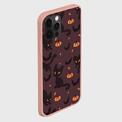 Чехол для iPhone 12 Pro Max Хэллоуиновский кот, цвет: 3D-светло-розовый — фото 2