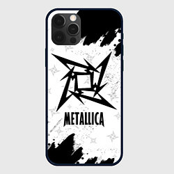 Чехол для iPhone 12 Pro Max METALLICA МЕТАЛЛИКА, цвет: 3D-черный