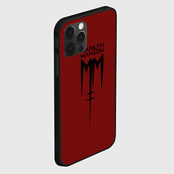 Чехол для iPhone 12 Pro Max Marilyn Manson, цвет: 3D-черный — фото 2