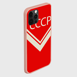 Чехол для iPhone 12 Pro Max СССР хоккейная форма, цвет: 3D-светло-розовый — фото 2