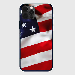 Чехол для iPhone 12 Pro Max США USA, цвет: 3D-черный