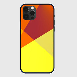 Чехол для iPhone 12 Pro Max Оранжевые углы, цвет: 3D-черный