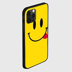 Чехол для iPhone 12 Pro Max Смайлик милый, цвет: 3D-черный — фото 2