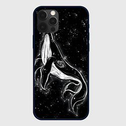 Чехол для iPhone 12 Pro Max Космический Кит, цвет: 3D-черный