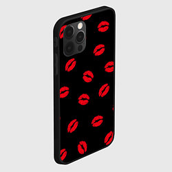 Чехол для iPhone 12 Pro Max Поцелуи, цвет: 3D-черный — фото 2