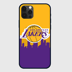 Чехол для iPhone 12 Pro Max LOS ANGELES LAKERS, цвет: 3D-черный