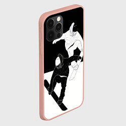 Чехол для iPhone 12 Pro Max Сноубордисты, цвет: 3D-светло-розовый — фото 2