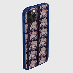 Чехол для iPhone 12 Pro Max Кирари Момобами Неко, цвет: 3D-тёмно-синий — фото 2