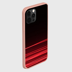 Чехол для iPhone 12 Pro Max Красное и Черное, цвет: 3D-светло-розовый — фото 2