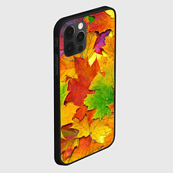Чехол для iPhone 12 Pro Max Осенние листья, цвет: 3D-черный — фото 2