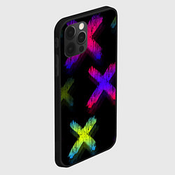 Чехол для iPhone 12 Pro Max Крестики, цвет: 3D-черный — фото 2
