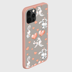 Чехол для iPhone 12 Pro Max Влюбленные, цвет: 3D-светло-розовый — фото 2