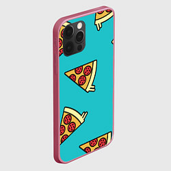 Чехол для iPhone 12 Pro Max Пицца, цвет: 3D-малиновый — фото 2