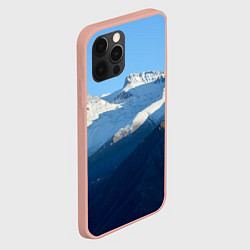 Чехол для iPhone 12 Pro Max Снежные горы, цвет: 3D-светло-розовый — фото 2
