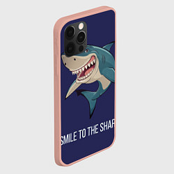 Чехол для iPhone 12 Pro Max Улыбнись акуле, цвет: 3D-светло-розовый — фото 2