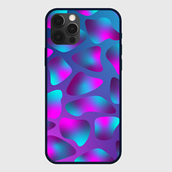 Чехол для iPhone 12 Pro Max Неоновые капли, цвет: 3D-черный