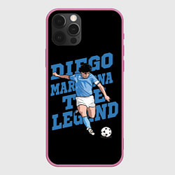 Чехол для iPhone 12 Pro Max Diego Maradona, цвет: 3D-малиновый