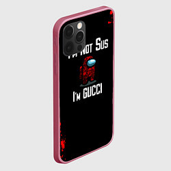 Чехол для iPhone 12 Pro Max Among Us Gucci, цвет: 3D-малиновый — фото 2