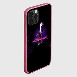Чехол для iPhone 12 Pro Max Киберпанк 2077, цвет: 3D-малиновый — фото 2
